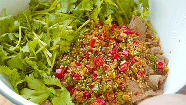 Summer Pineapple Cilantro Beef Salad